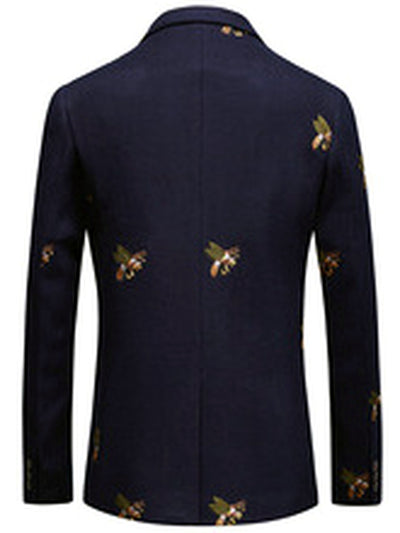 Men's Straight Fit Long Sleeve Blazer for Everyday Smart-Casual Wear - product detail view 1