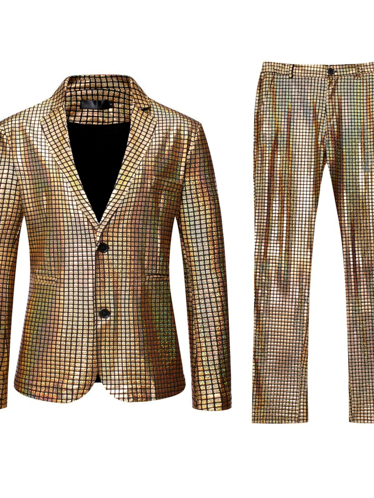 Men's Lightweight Business Blazer and Pants Set Casual Suit Outfit - product detail view 1