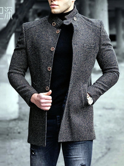 Men's Long Sleeve Jacket Casual Spring and Fall in 1Brown - product view