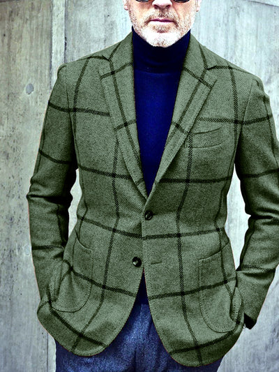 Men's Long Sleeve Blazer Casual All seasons in Green - product view