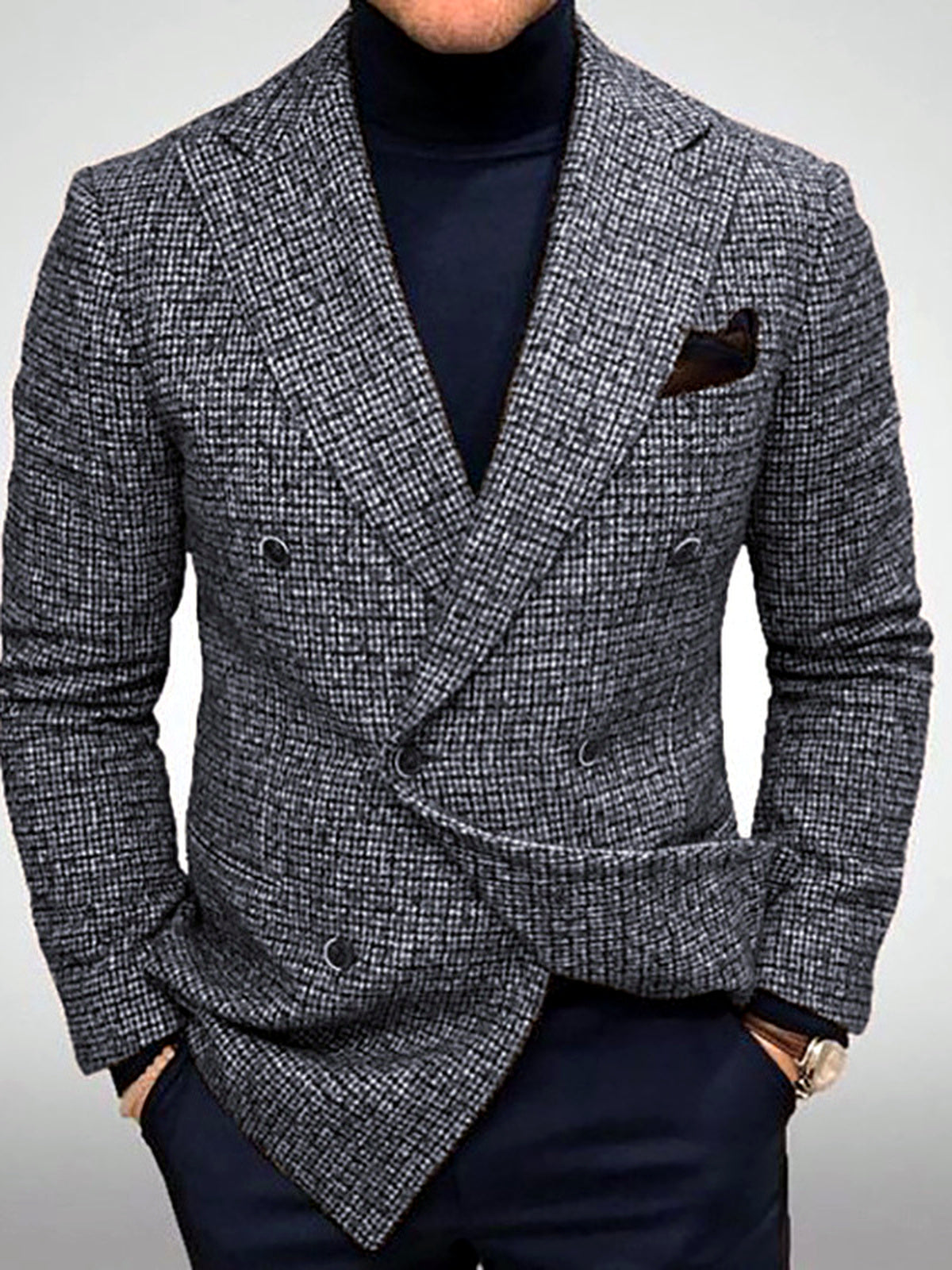 Men's Long Sleeve Blazer Casual All seasons in Gray - product view
