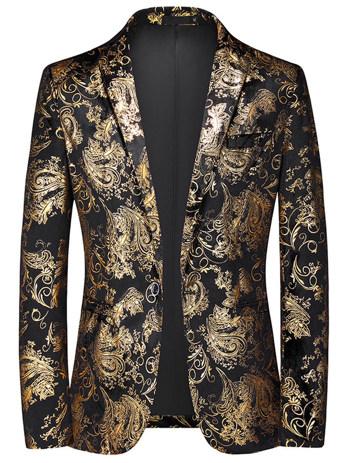 Men's Slim Fit Single-Breasted Long Sleeve Blazer for Everyday Smart-Casual Wear - product detail view 1