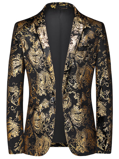Men's Slim Fit Single-Breasted Long Sleeve Blazer for Everyday Smart-Casual Wear - product detail view 1