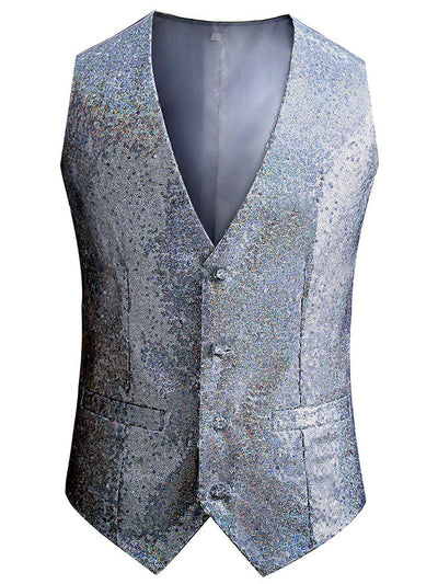 Men's Sleeveless Linen Vest Shirt Lightweight Casual Top in Beige - product view