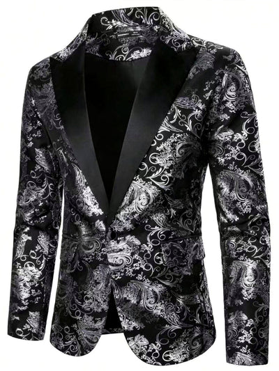 Men's Blazer for Everyday Smart-Casual Wear in Black - product view