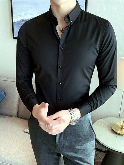 Casual Short Sleeve Shirt in Black - product view
