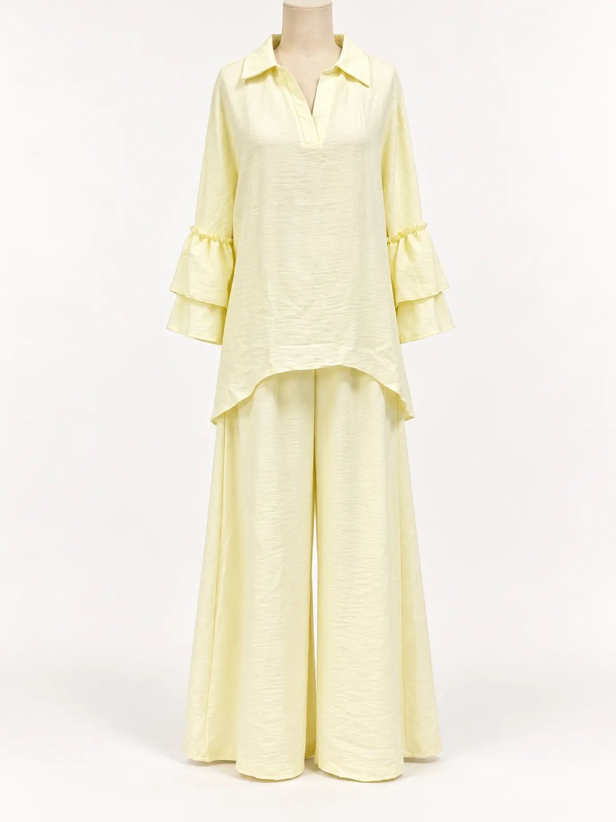 Women's Cotton Linen Two Piece Outfit Set - product view 2