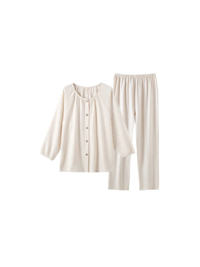 Women's Cotton Linen Two Piece Set with Top and Pants - product view 2