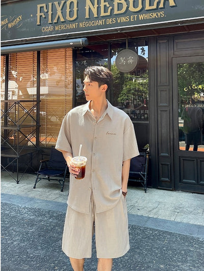 Men's Lyocell Linen Summer Two-Piece Set product image