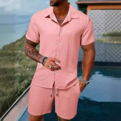 Men's Lyocell Cotton Casual Bermuda Shorts Elastic Waist Summer Shorts product image