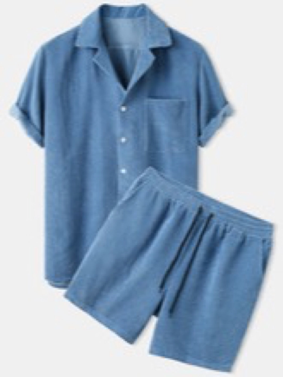 Men's Lyocell Cotton Casual Bermuda Shorts Elastic Waist Summer Shorts product image