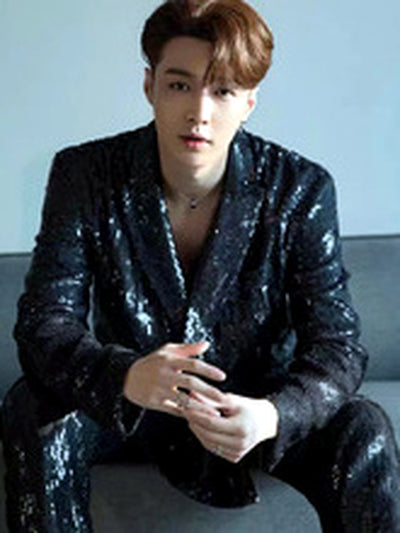 Men's Lightweight Business Blazer and Pants Set Casual Suit Outfit - product detail view 2