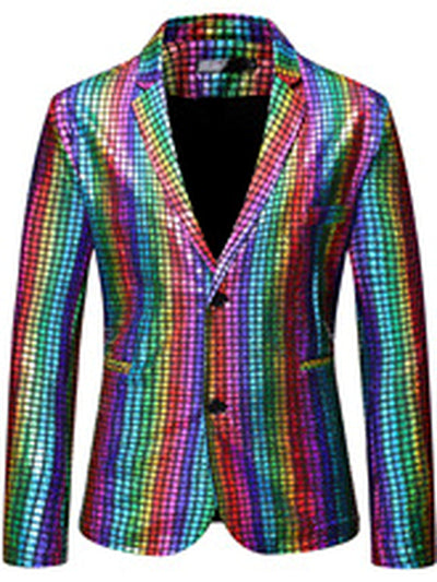 Men's Plaid Long Sleeve Blazer for Everyday Smart-Casual Wear - product detail view 1