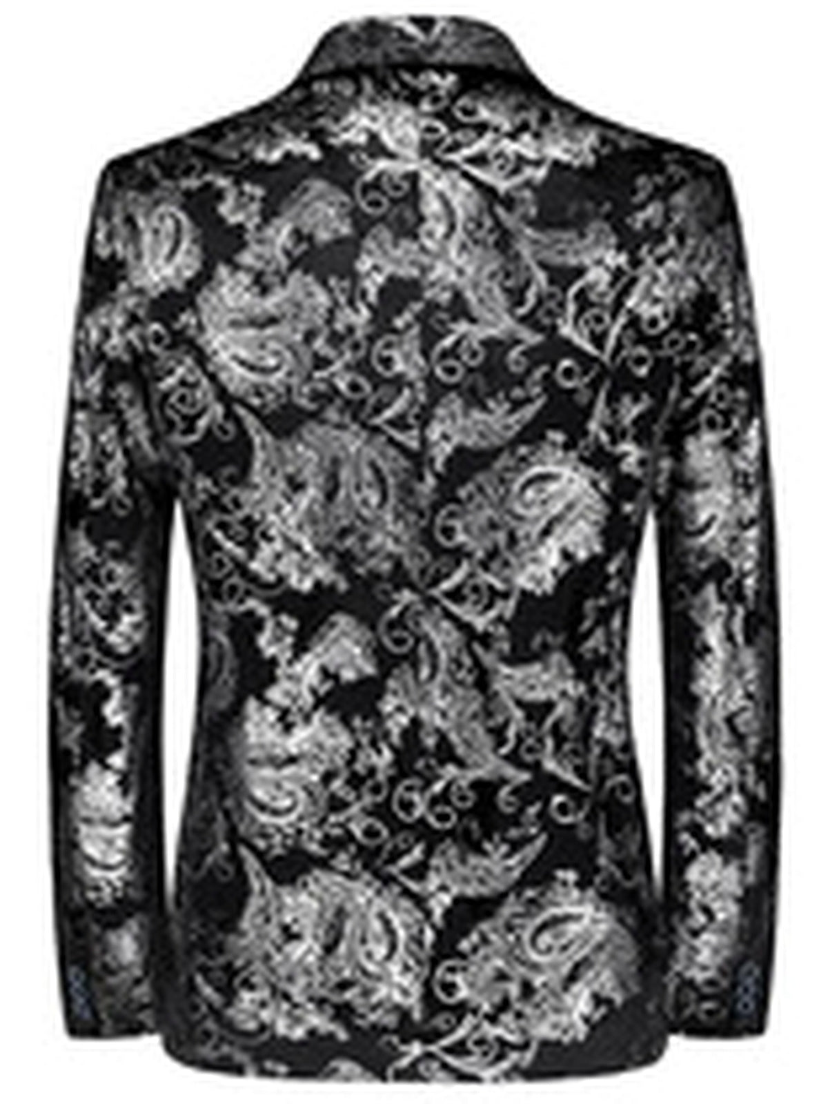 Men's Slim Fit Single-Breasted Long Sleeve Blazer for Everyday Smart-Casual Wear - product detail view 2
