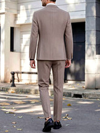 Men's Lightweight Business Blazer and Pants Set Casual Suit Outfit - product detail view 2