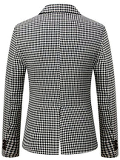 Men's Lapel Collar Slim Fit Long Sleeve Blazer for Everyday Smart-Casual Wear - product detail view 2
