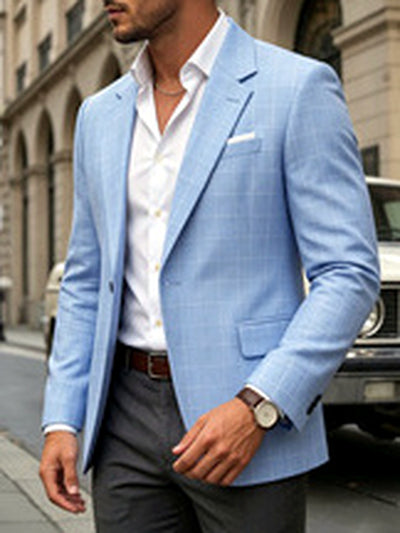 Men's Jacquard Blazer Suit Jacket One Button Party Banquet Formal Outfit - product detail view 2