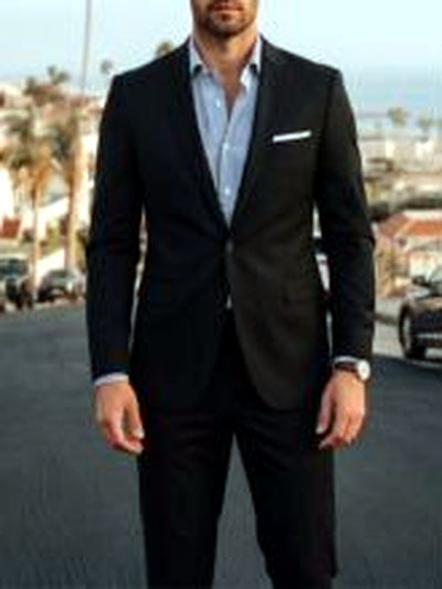 Men's Lightweight Business Blazer and Pants Set Casual Suit Outfit - product detail view 2