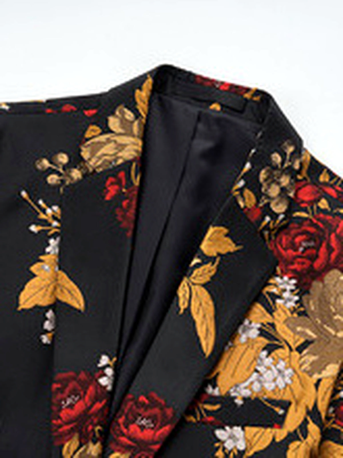 Men's Jacquard Slim Fit Long Sleeve Jacket for Everyday Smart-Casual Wear - product detail view 2
