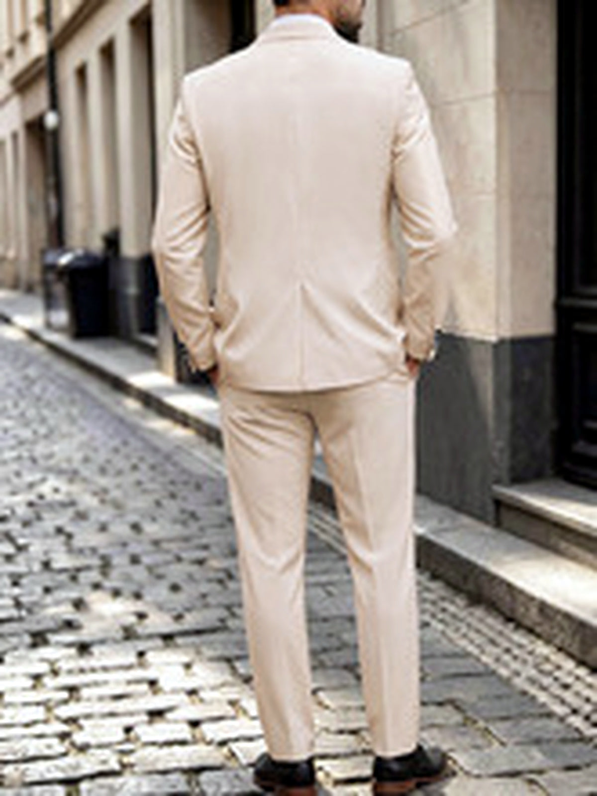 Men's Jacquard Blazer Suit Jacket One Button Party Banquet Formal Outfit - product detail view 2