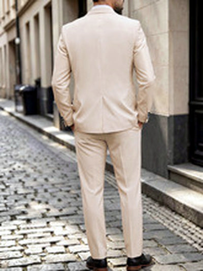 Men's Jacquard Blazer Suit Jacket One Button Party Banquet Formal Outfit - product detail view 2