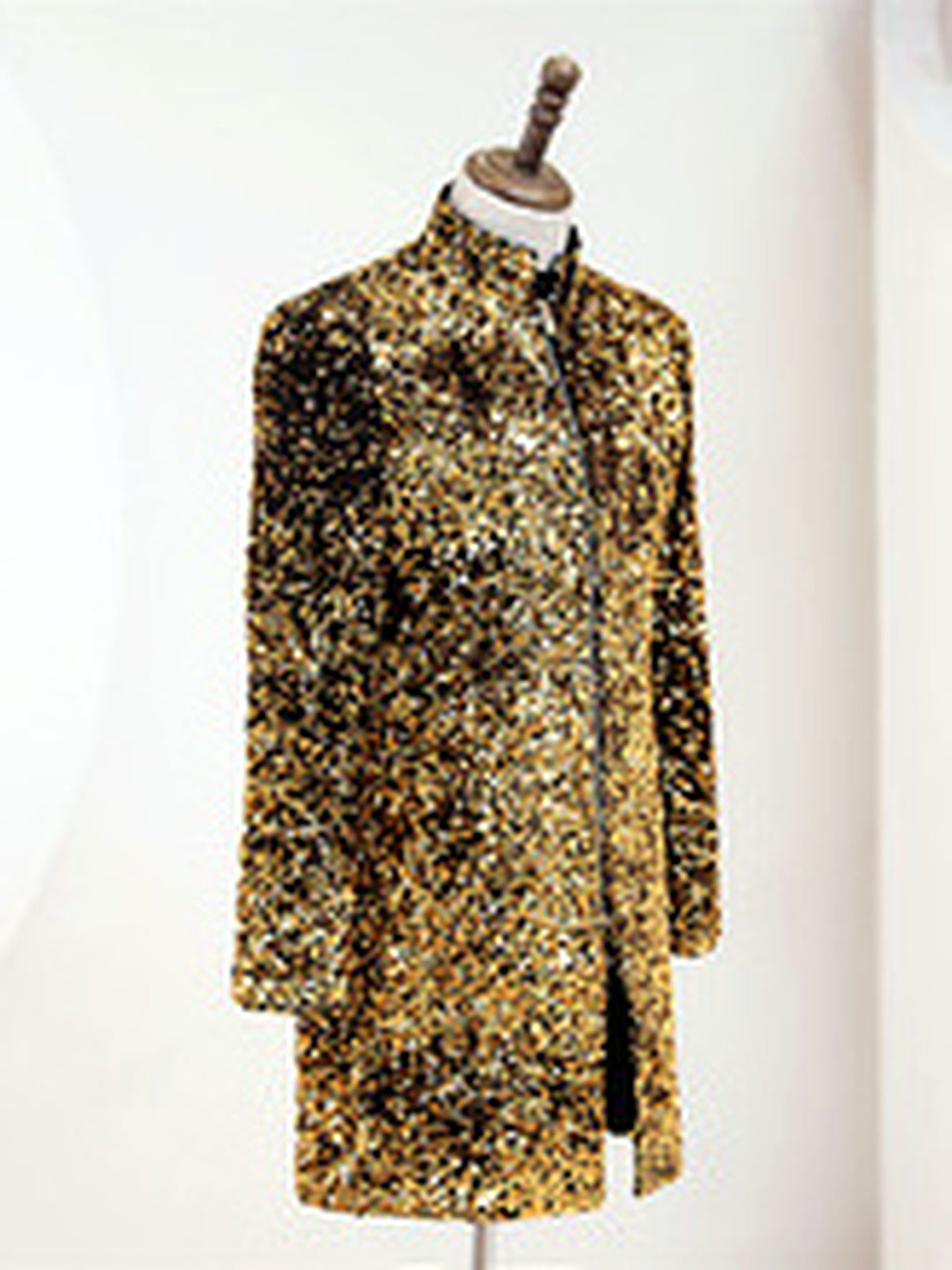 Men's Jacquard Blazer Suit Jacket One Button Party Banquet Formal Outfit - product detail view 2