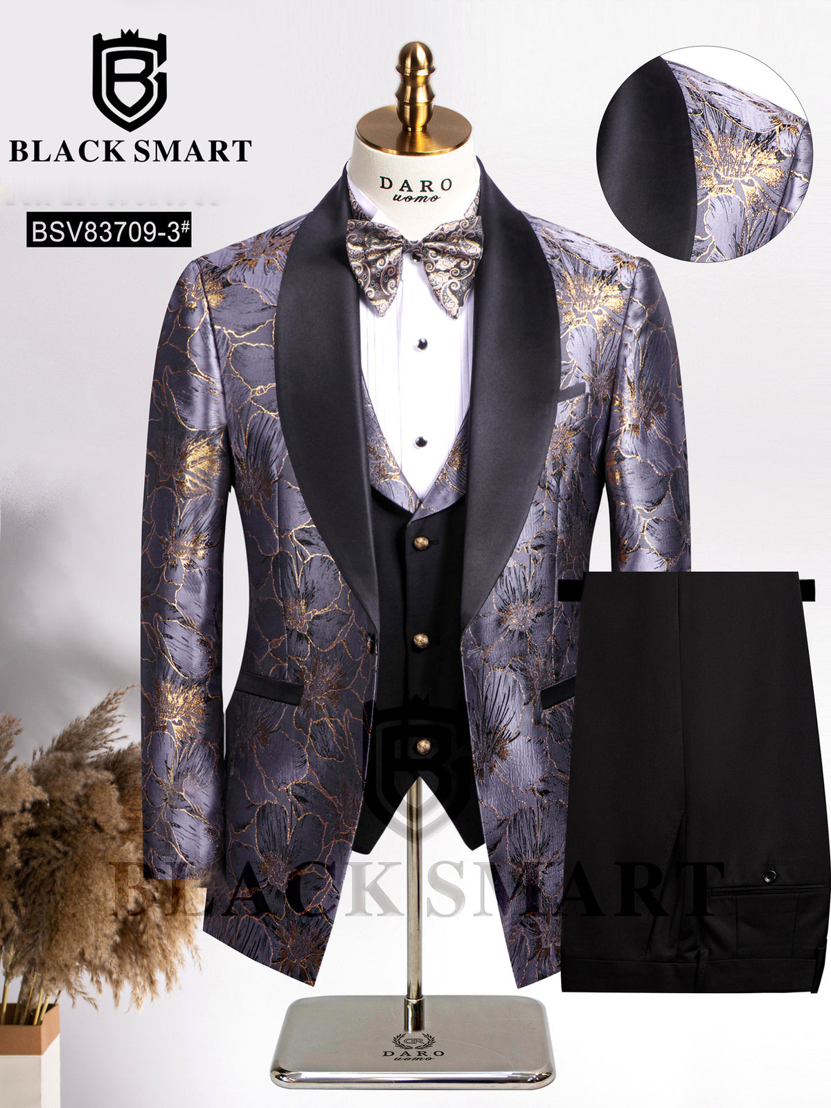 Jacquard Blazer for Everyday Smart-Casual Wear in 83709-3 - product view