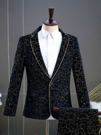 Men's Straight Fit Blazer for Everyday Smart-Casual Wear in +【Black】 - product view