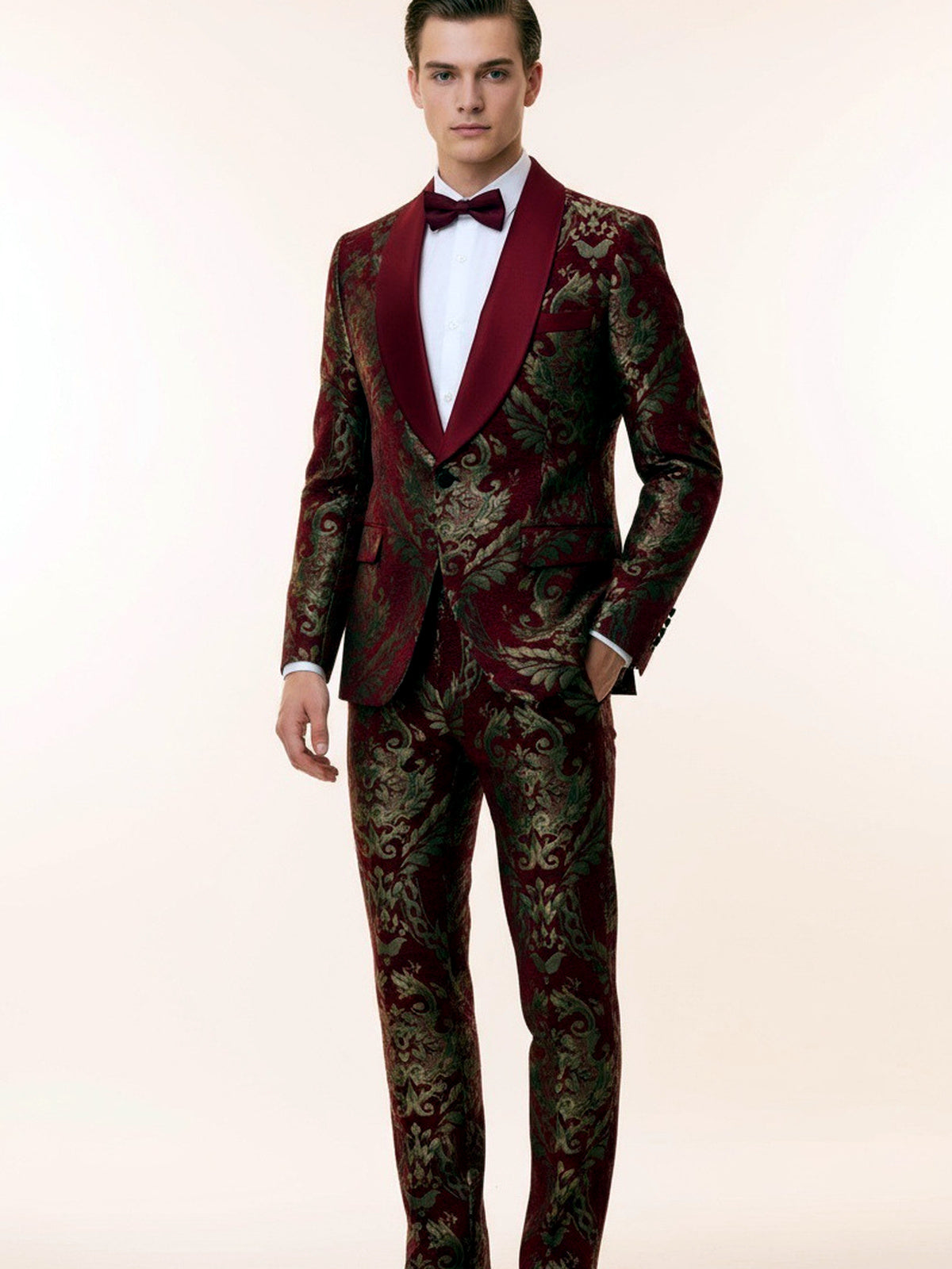 Slim Fit Blazer for Everyday Smart-Casual Wear in Red - product view