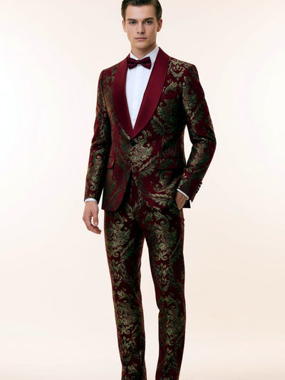 Slim Fit Blazer for Everyday Smart-Casual Wear in Red - product view