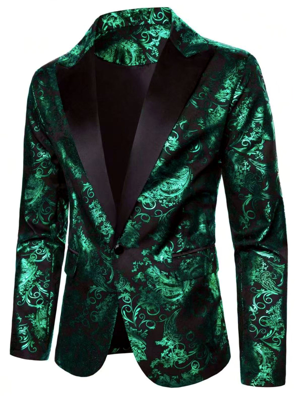 Men's Blazer for Everyday Smart-Casual Wear in Green - product view