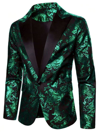 Men's Blazer for Everyday Smart-Casual Wear in Green - product view