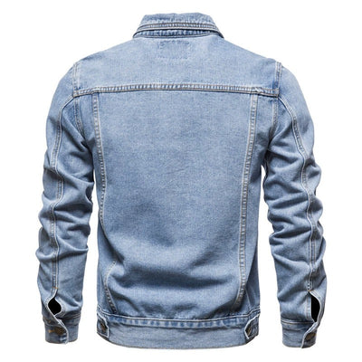 Men's Denim Jacket Slim Fit Casual Cotton Jean Jacket Streetwear Outerwear product image