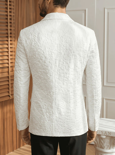 Men's Jacquard Blazer Suit Jacket One Button Party Banquet Formal Outfit product image