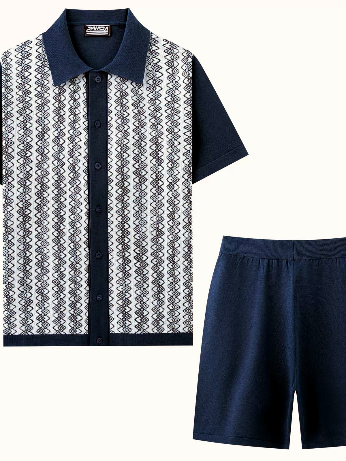 Men's Lyocell Cotton Casual Bermuda Shorts Elastic Waist Summer Shorts - product detail view 1