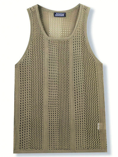 Men's Sleeveless Linen Vest Shirt Lightweight Casual Summer Top - product detail view 1