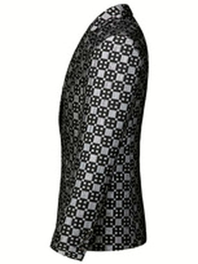Men's Jacquard Blazer Suit Jacket One Button Party Banquet Formal Outfit - product detail view 1