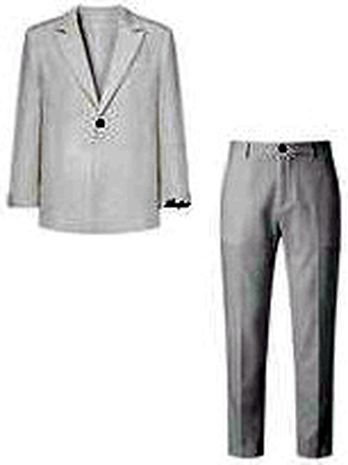 Men's Jacquard Blazer Suit Jacket One Button Party Banquet Formal Outfit - product detail view 3