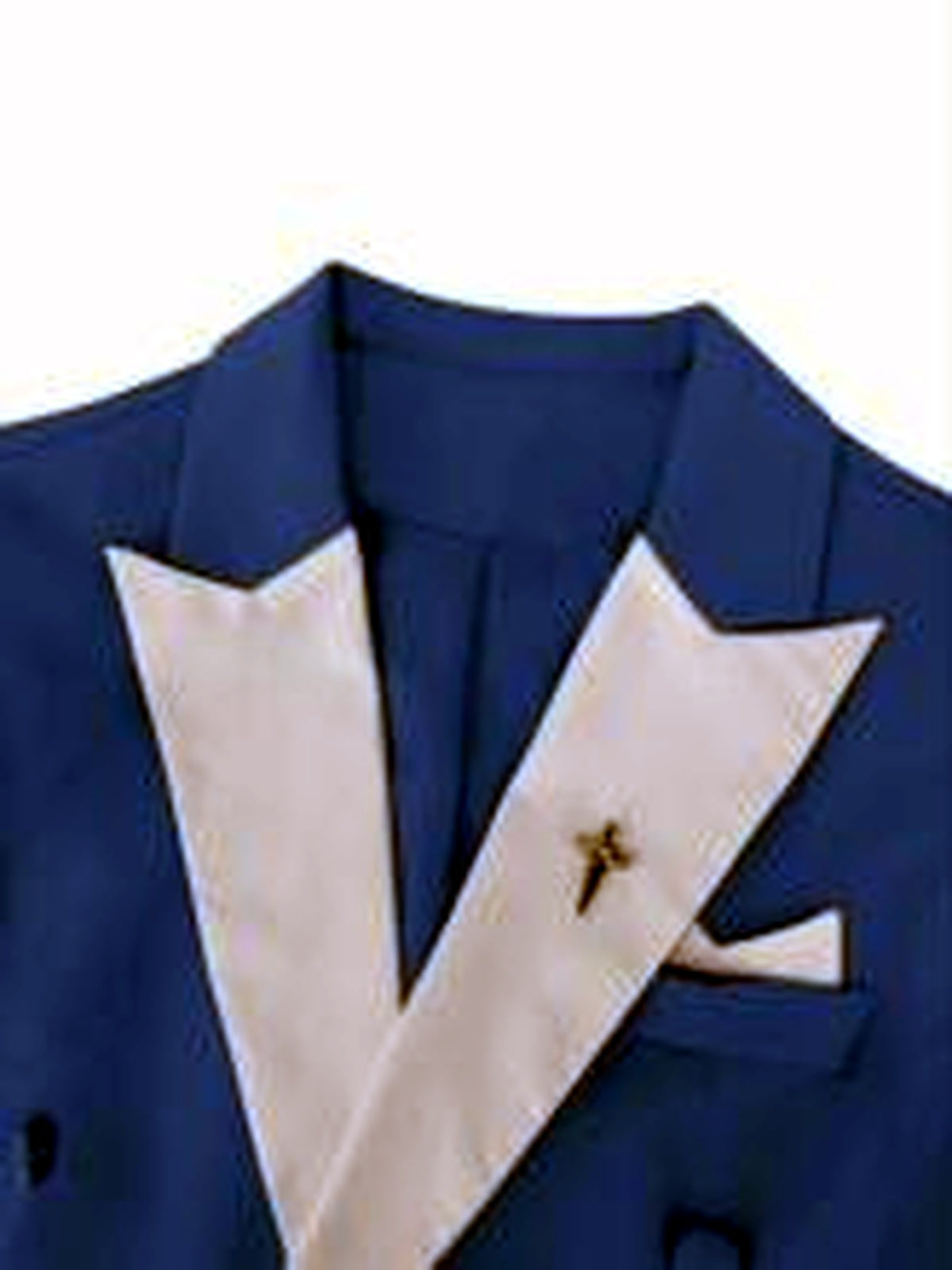 Men's Jacquard Blazer Suit Jacket One Button Party Banquet Formal Outfit - product detail view 3