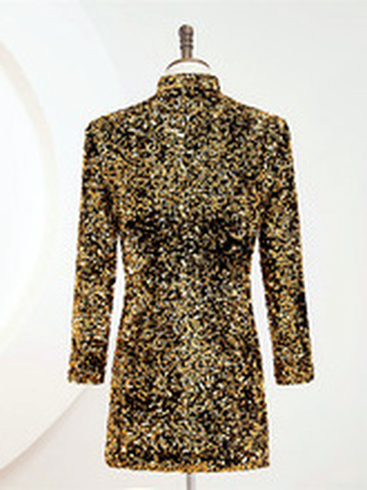 Men's Jacquard Blazer Suit Jacket One Button Party Banquet Formal Outfit - product detail view 3