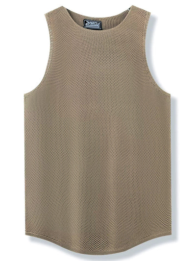 Men's Sleeveless Linen Vest Shirt Lightweight Casual Summer Top - product detail view 2