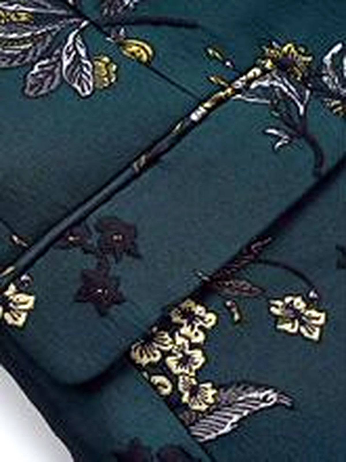 Men's Jacquard Blazer Suit Jacket One Button Party Banquet Formal Outfit - product detail view 3
