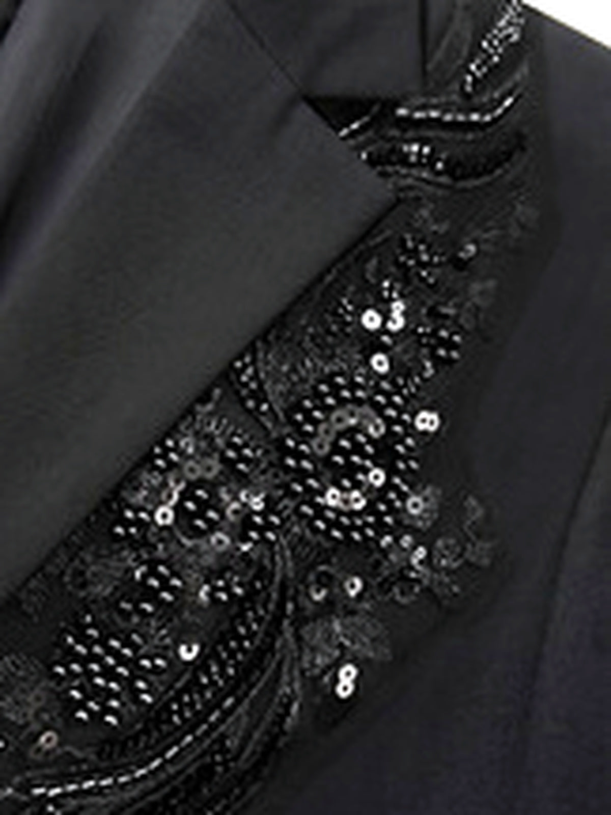 Men's Jacquard Blazer Suit Jacket One Button Party Banquet Formal Outfit - product detail view 3