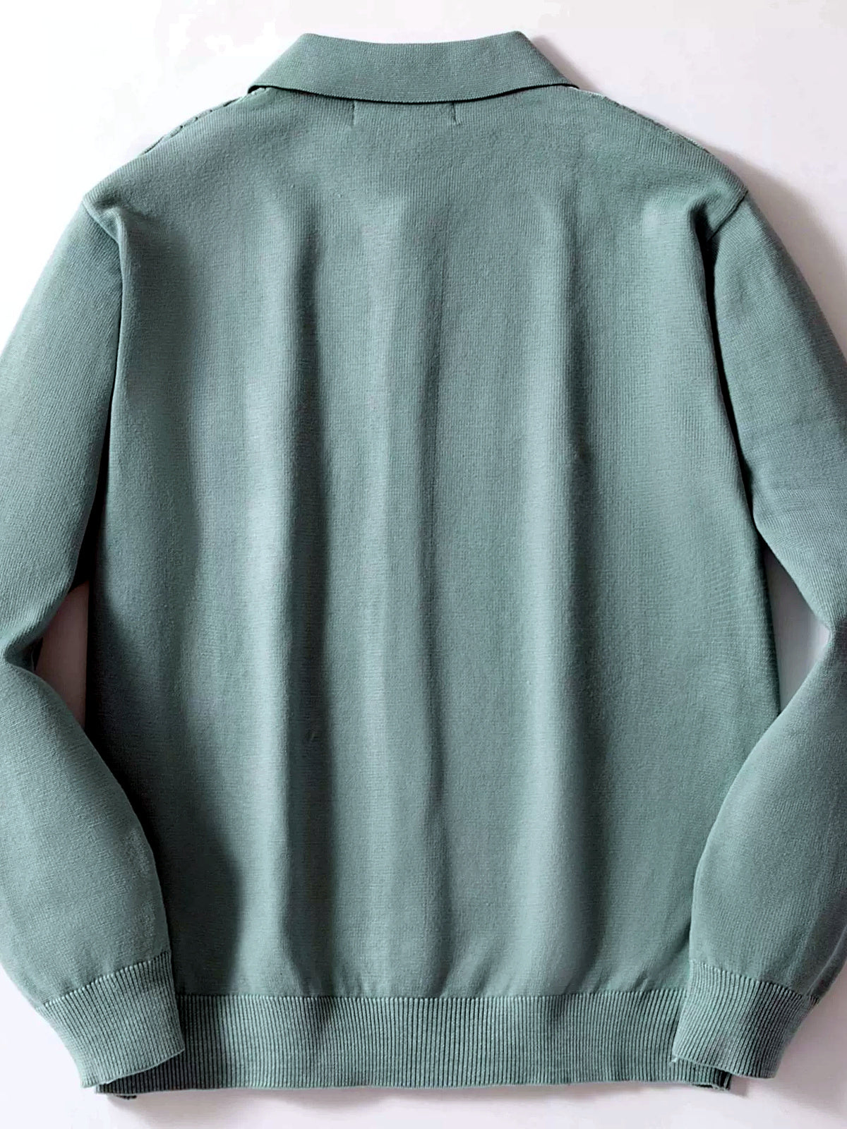 Men's Lapel Collar Open-Knit Lightweight Long Sleeve Knit Cardigan Casual Autumn - product detail view 3
