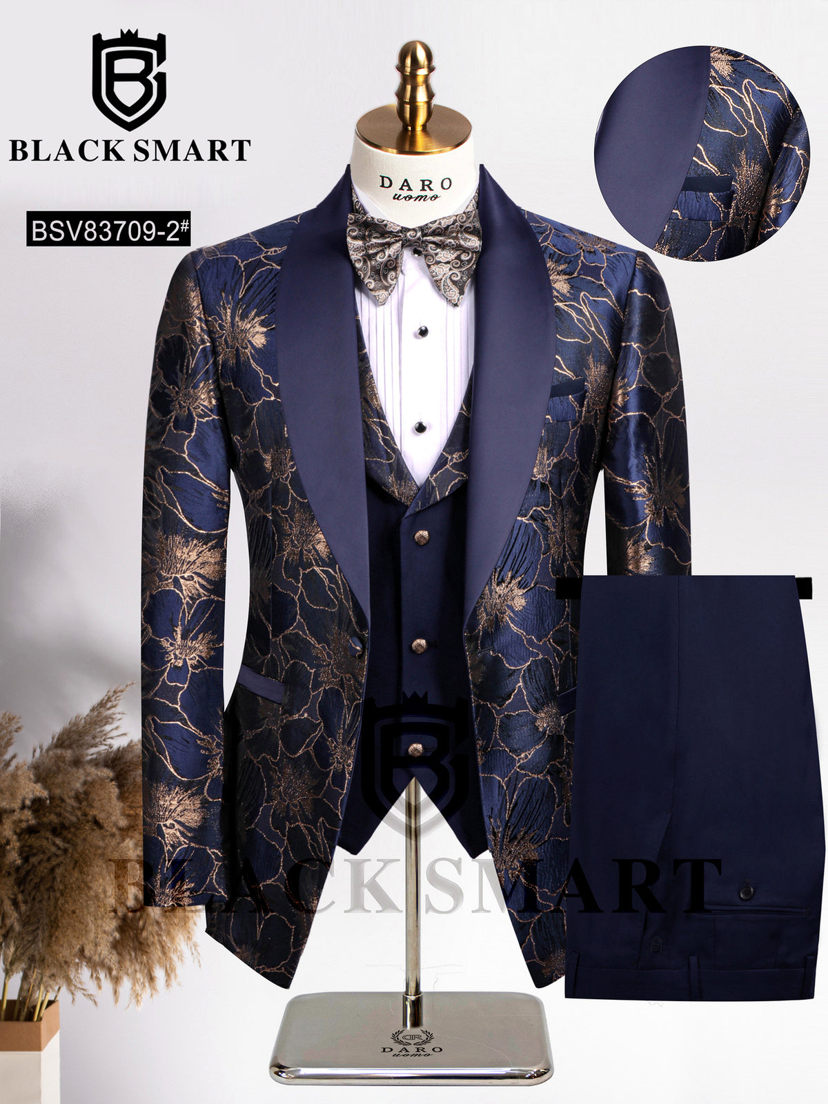 Jacquard Blazer for Everyday Smart-Casual Wear in 83709-2 - product view