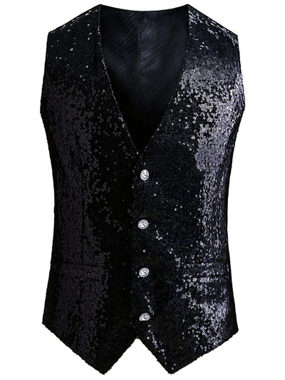 Men's Sleeveless Linen Vest Shirt Lightweight Casual Top in 【Black 】 - product view