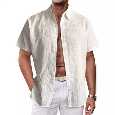 Men's Lyocell Cotton Casual Bermuda Shorts Elastic Waist Summer Shorts product image