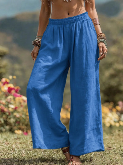 Women's Elastic Waist Wide Leg Pants Loose Casual Fall Winter Trousers product image