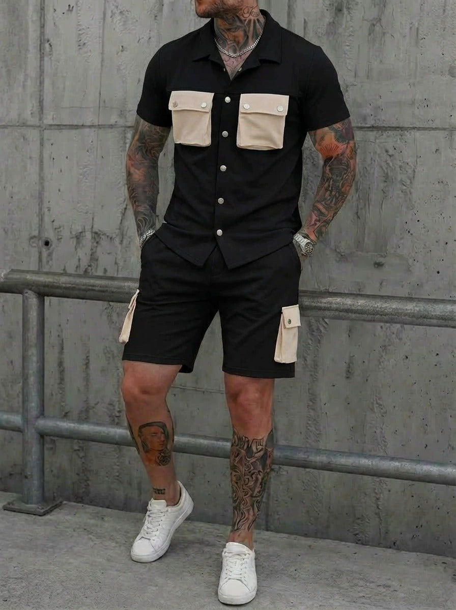Men's Lyocell Cotton Casual Bermuda Shorts Elastic Waist Summer Shorts product image