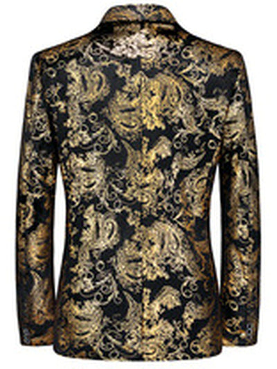 Men's Slim Fit Single-Breasted Long Sleeve Blazer for Everyday Smart-Casual Wear - product detail view 4